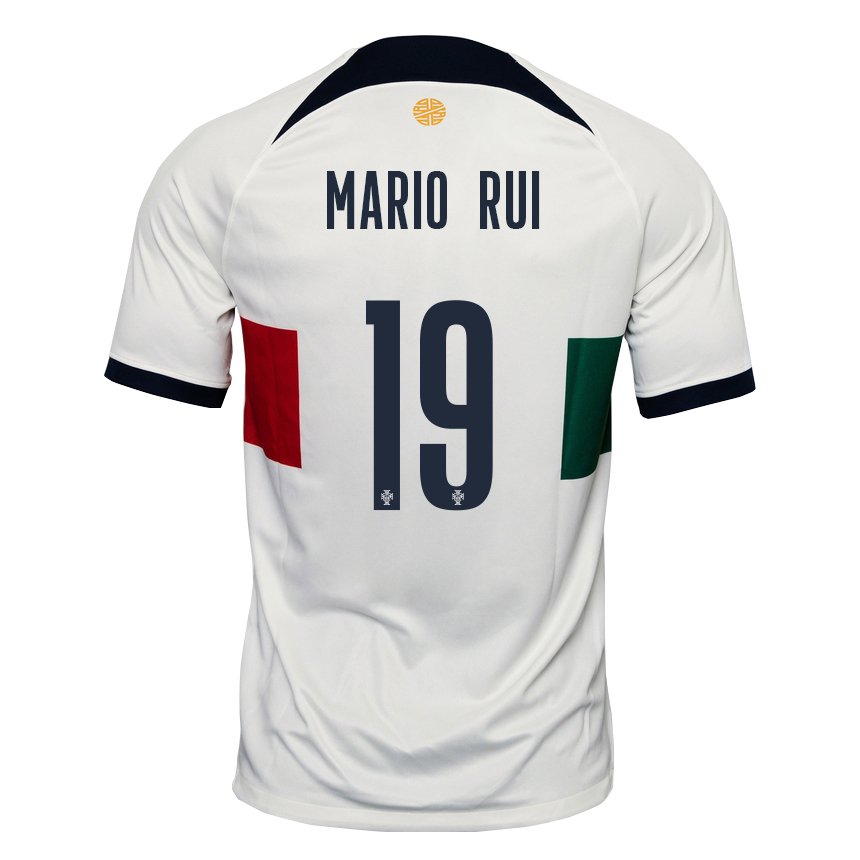 Niño Camiseta Portugal Mario Rui #19 Blanco 2ª Equipación 22-24 La Camisa