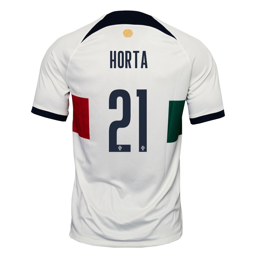 Niño Camiseta Portugal Ricardo Horta #21 Blanco 2ª Equipación 22-24 La Camisa