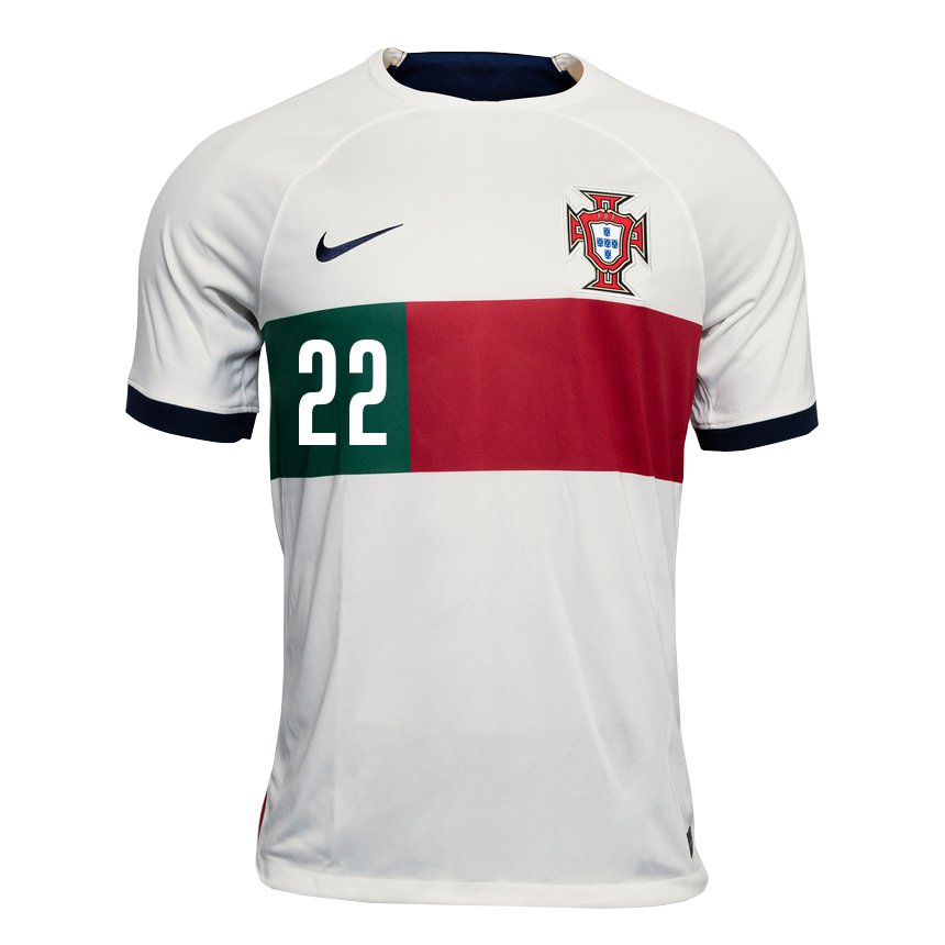 Niño Camiseta Portugal Diogo Costa #22 Blanco 2ª Equipación 22-24 La Camisa