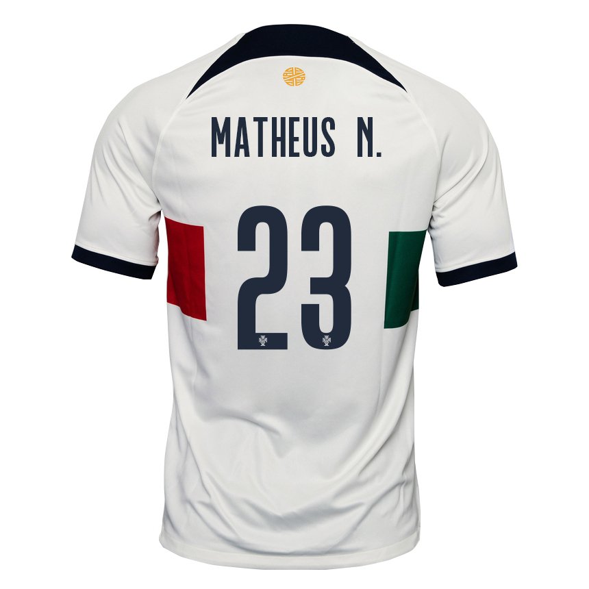 Niño Camiseta Portugal Matheus Nunes #23 Blanco 2ª Equipación 22-24 La Camisa