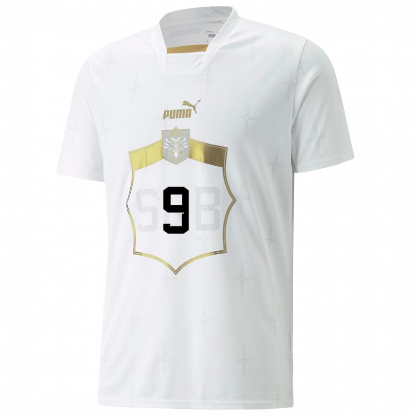 Niño Camiseta Serbia Aleksandar Mitrovic #9 Blanco 2ª Equipación 22-24 La Camisa