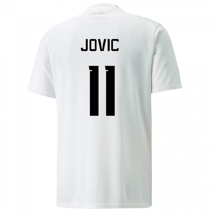 Niño Camiseta Serbia Luka Jovic #11 Blanco 2ª Equipación 22-24 La Camisa