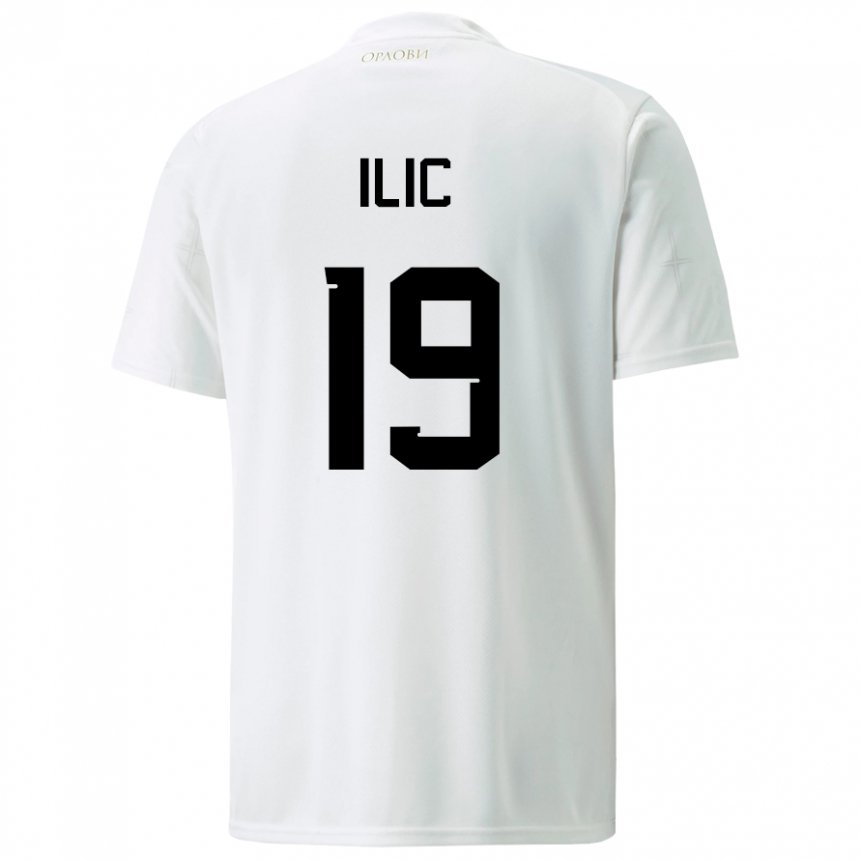 Niño Camiseta Serbia Ivan Ilic #19 Blanco 2ª Equipación 22-24 La Camisa