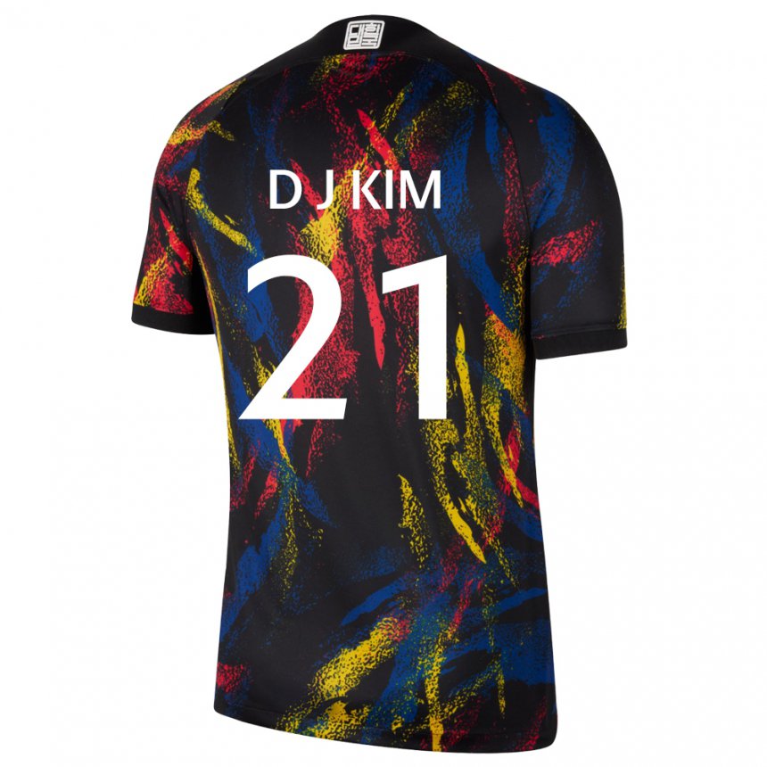 Niño Camiseta Corea Del Sur Dong-jun Kim #21 Multicolores 2ª Equipación 22-24 La Camisa
