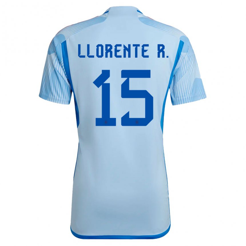 Niño Camiseta España Diego Llorente #15 Cielo Azul 2ª Equipación 22-24 La Camisa