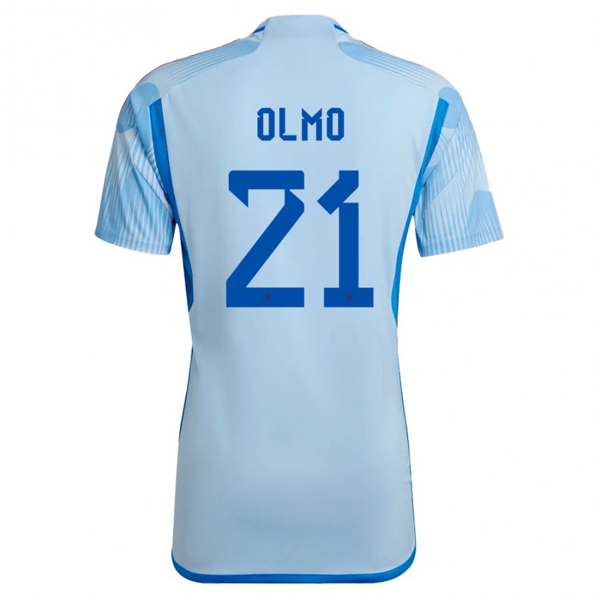 Niño Camiseta España Dani Olmo #21 Cielo Azul 2ª Equipación 22-24 La Camisa