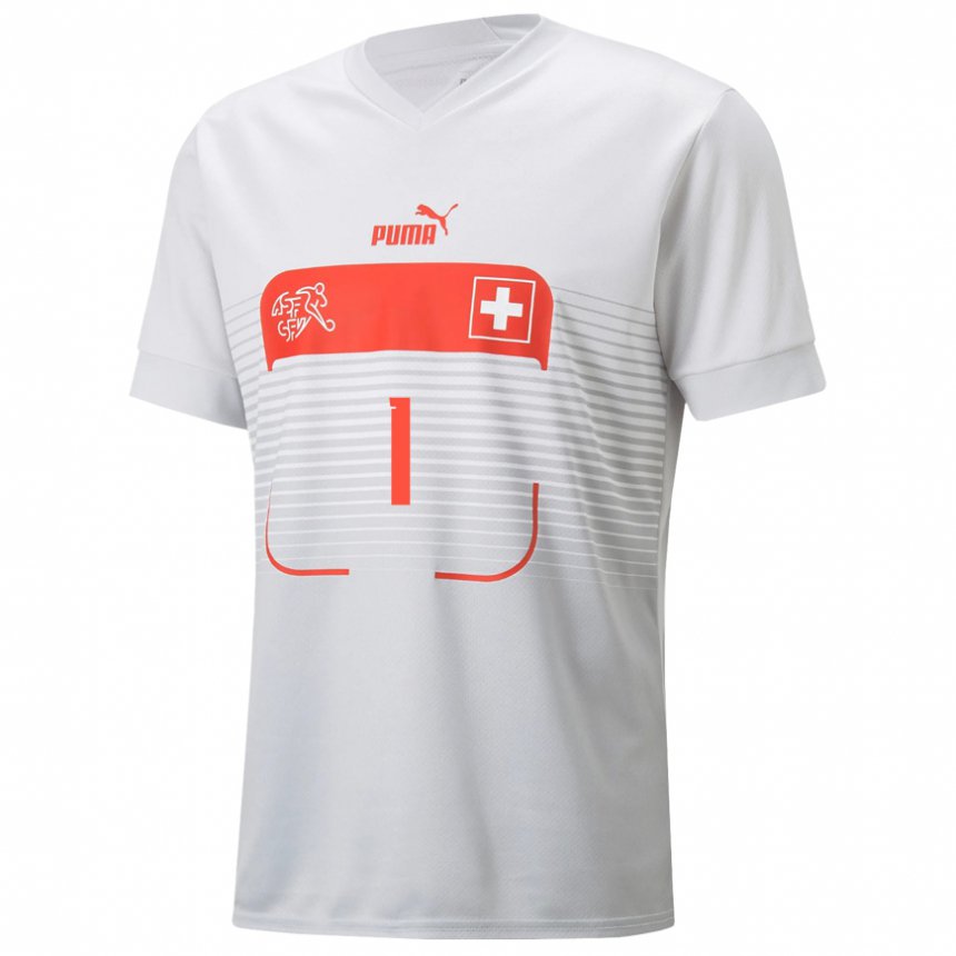 Niño Camiseta Suiza Yann Sommer #1 Blanco 2ª Equipación 22-24 La Camisa