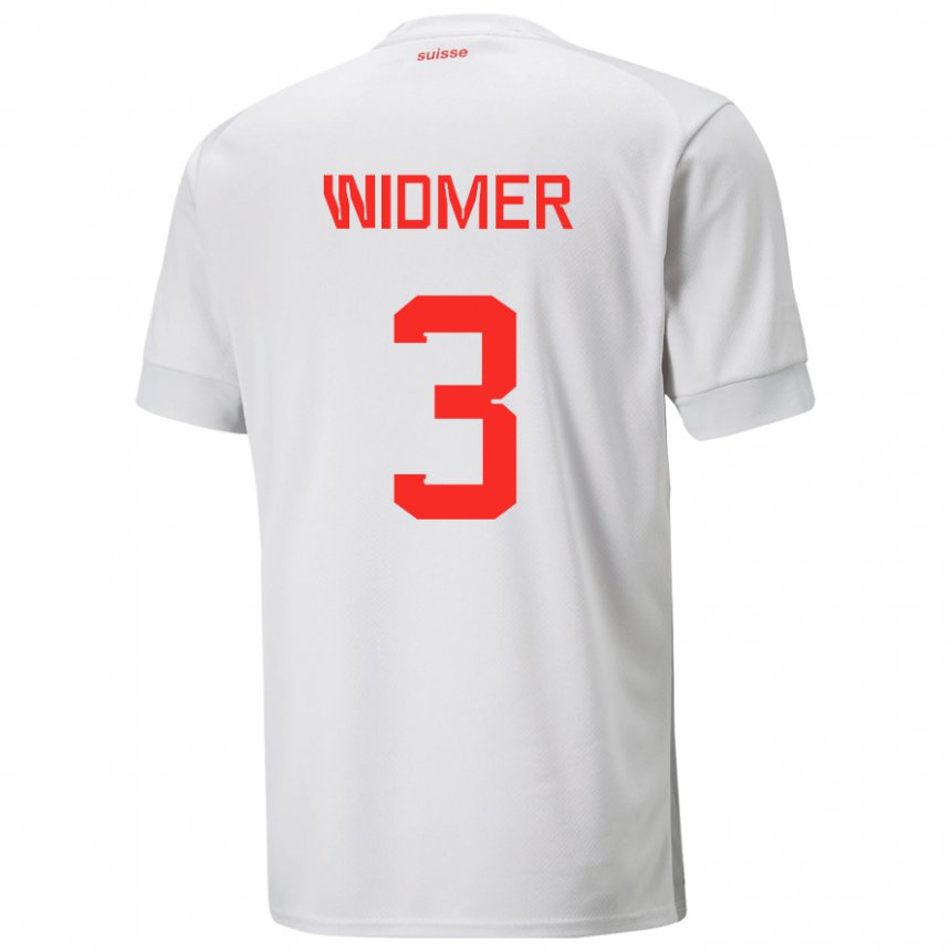 Niño Camiseta Suiza Silvan Widmer #3 Blanco 2ª Equipación 22-24 La Camisa