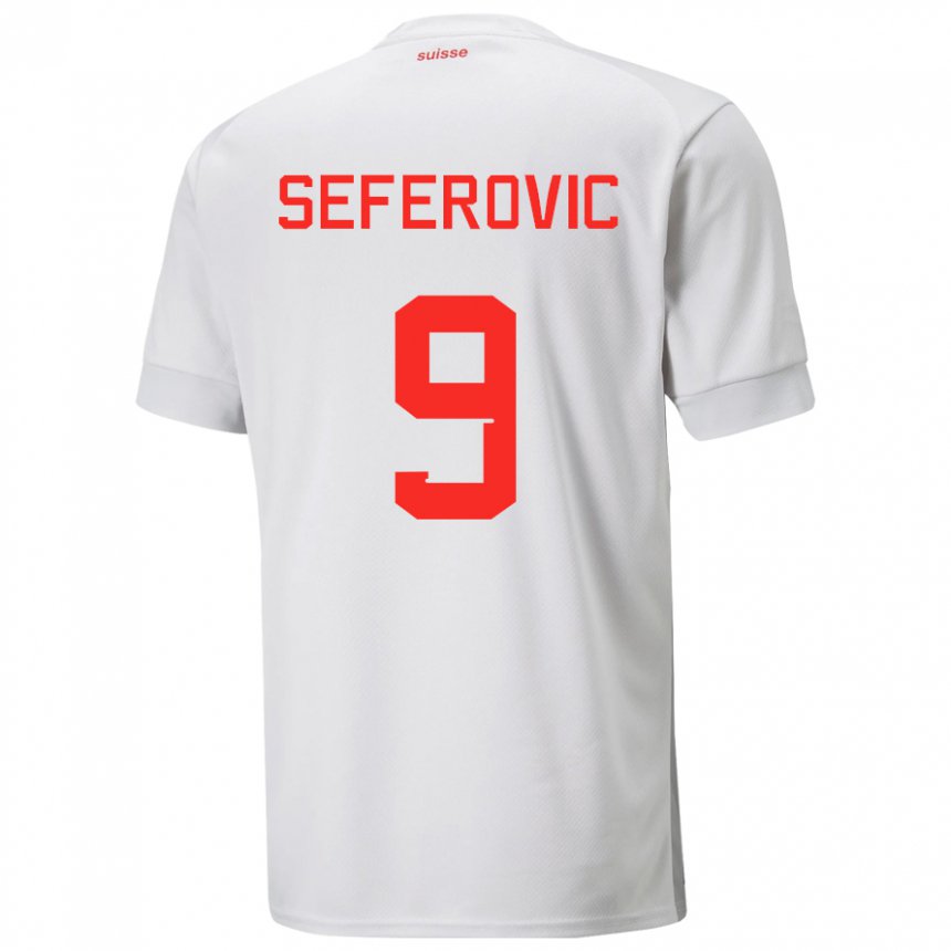 Niño Camiseta Suiza Haris Seferovic #9 Blanco 2ª Equipación 22-24 La Camisa