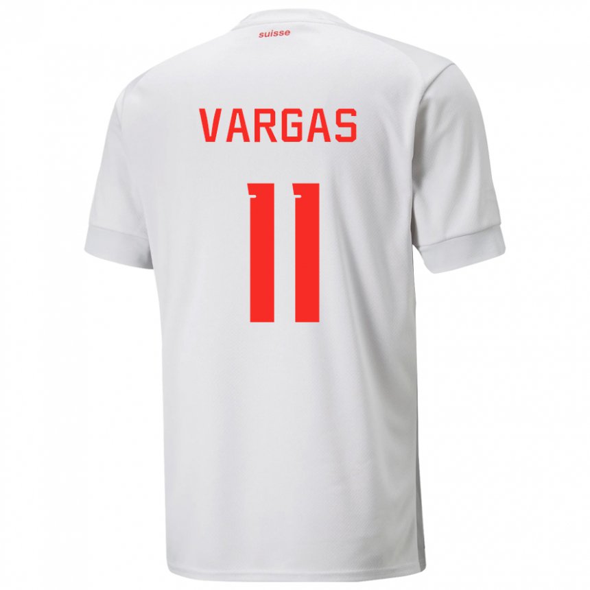 Niño Camiseta Suiza Ruben Vargas #11 Blanco 2ª Equipación 22-24 La Camisa
