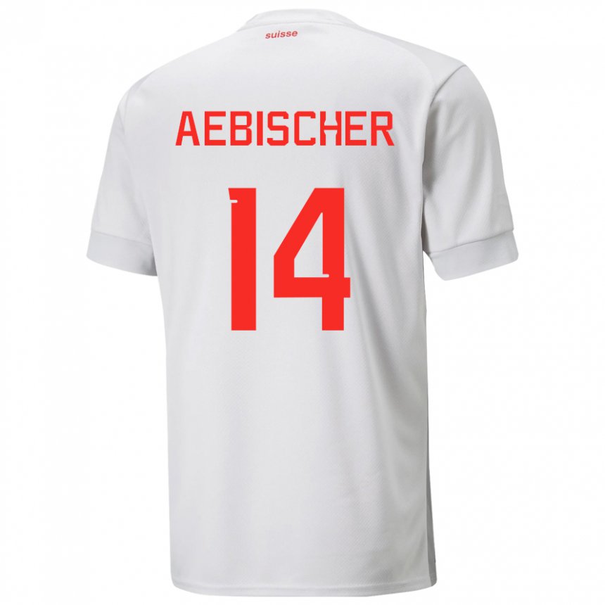 Niño Camiseta Suiza Michel Aebischer #14 Blanco 2ª Equipación 22-24 La Camisa