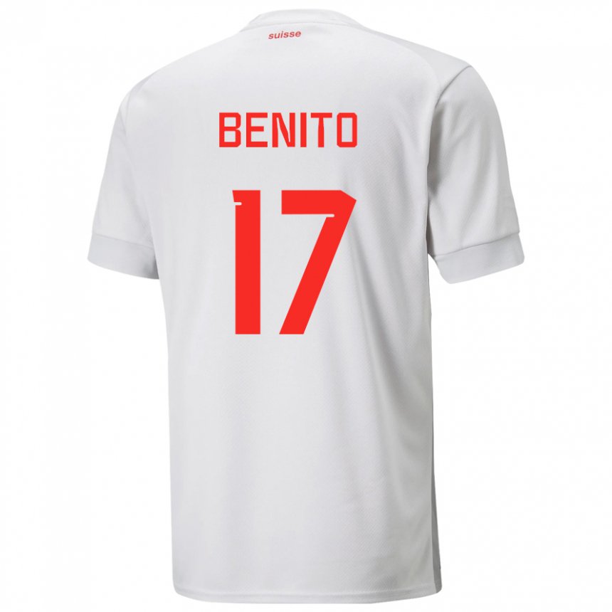 Niño Camiseta Suiza Loris Benito #17 Blanco 2ª Equipación 22-24 La Camisa