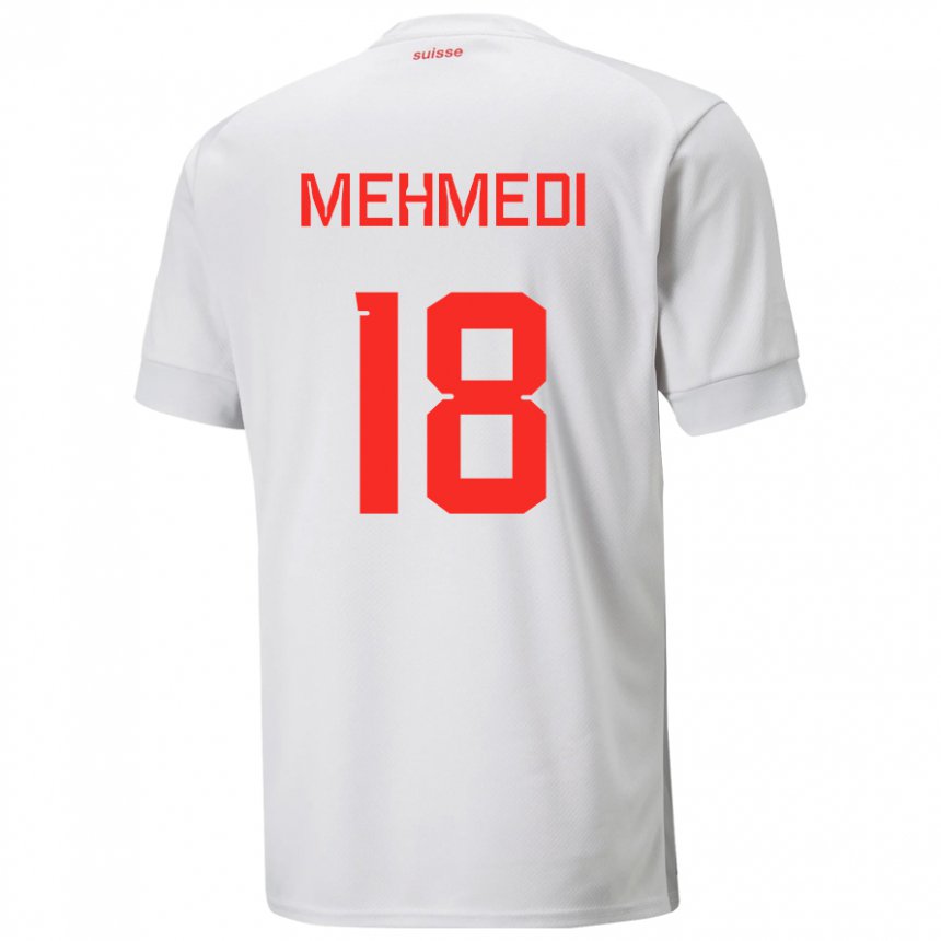 Niño Camiseta Suiza Admir Mehmedi #18 Blanco 2ª Equipación 22-24 La Camisa