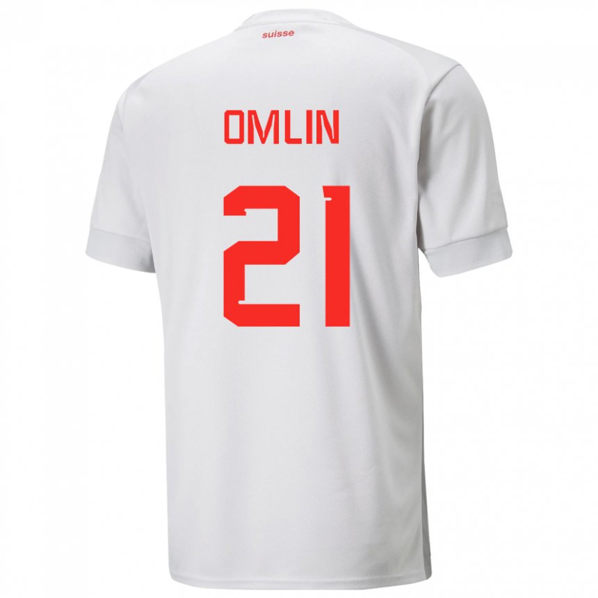 Niño Camiseta Suiza Jonas Omlin #21 Blanco 2ª Equipación 22-24 La Camisa