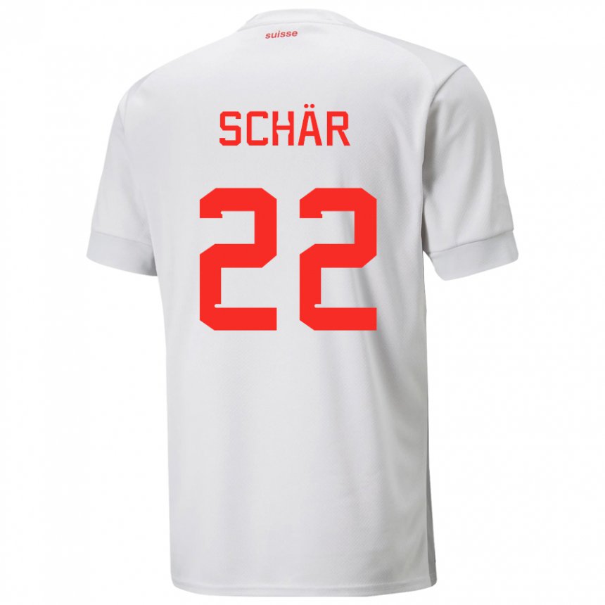 Niño Camiseta Suiza Fabian Schar #22 Blanco 2ª Equipación 22-24 La Camisa