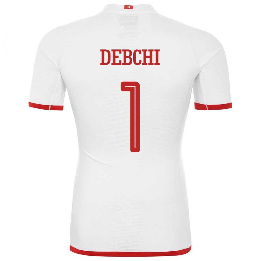 Niño Camiseta Túnez Mohamed Sedki Debchi #1 Blanco 2ª Equipación 22-24 La Camisa