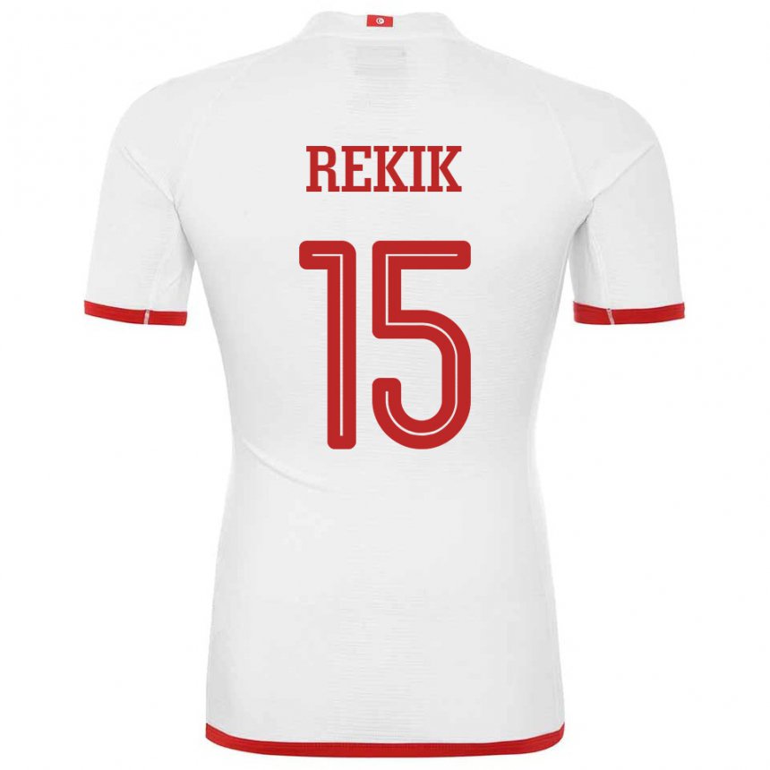Niño Camiseta Túnez Omar Rekik #15 Blanco 2ª Equipación 22-24 La Camisa