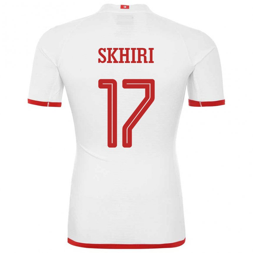 Niño Camiseta Túnez Ellyes Skhiri #17 Blanco 2ª Equipación 22-24 La Camisa