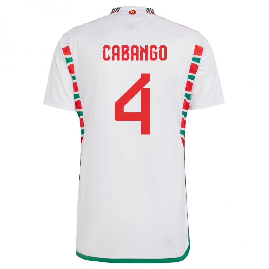 Niño Camiseta Gales Ben Cabango #4 Blanco 2ª Equipación 22-24 La Camisa