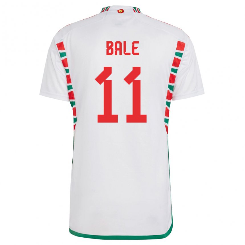 Niño Camiseta Gales Gareth Bale #11 Blanco 2ª Equipación 22-24 La Camisa