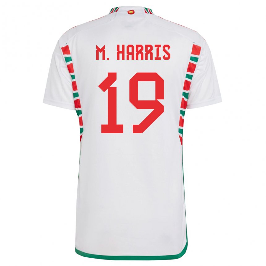 Niño Camiseta Gales Mark Harris #19 Blanco 2ª Equipación 22-24 La Camisa