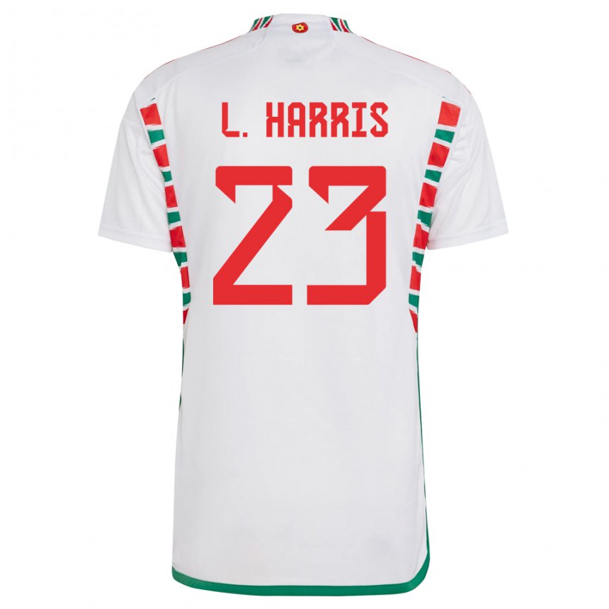 Niño Camiseta Gales Luke Harris #23 Blanco 2ª Equipación 22-24 La Camisa