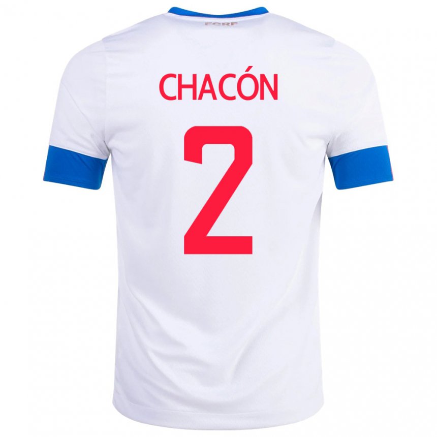 Niño Camiseta Costa Rica Daniel Chacon #2 Blanco 2ª Equipación 22-24 La Camisa