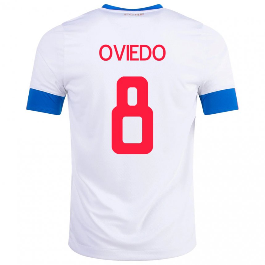 Niño Camiseta Costa Rica Bryan Oviedo #8 Blanco 2ª Equipación 22-24 La Camisa