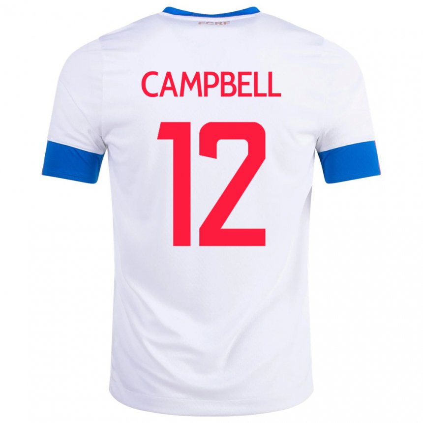 Niño Camiseta Costa Rica Joel Campbell #12 Blanco 2ª Equipación 22-24 La Camisa
