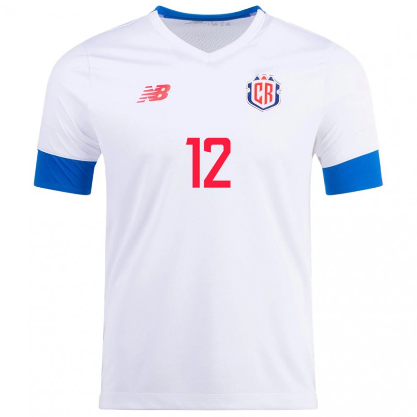 Niño Camiseta Costa Rica Joel Campbell #12 Blanco 2ª Equipación 22-24 La Camisa