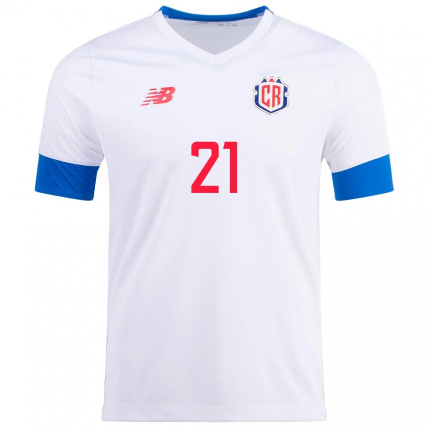 Niño Camiseta Costa Rica Carlos Mora #21 Blanco 2ª Equipación 22-24 La Camisa