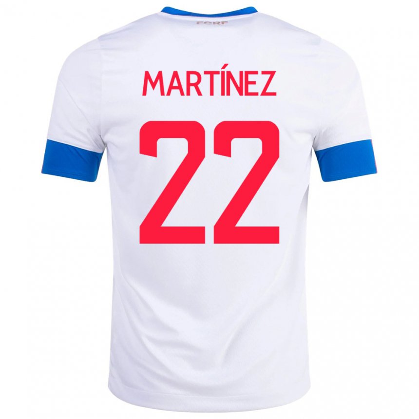 Niño Camiseta Costa Rica Carlos Martinez #22 Blanco 2ª Equipación 22-24 La Camisa