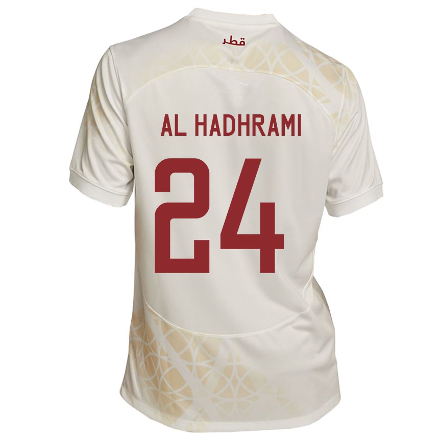 Niño Camiseta Catar Naif Abdulraheem Al Hadhrami #24 Beis Dorado 2ª Equipación 22-24 La Camisa