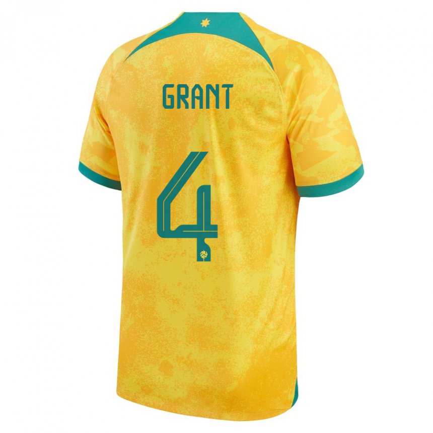 Hombre Camiseta Australia Rhyan Grant #4 Dorado 1ª Equipación 22-24 La Camisa