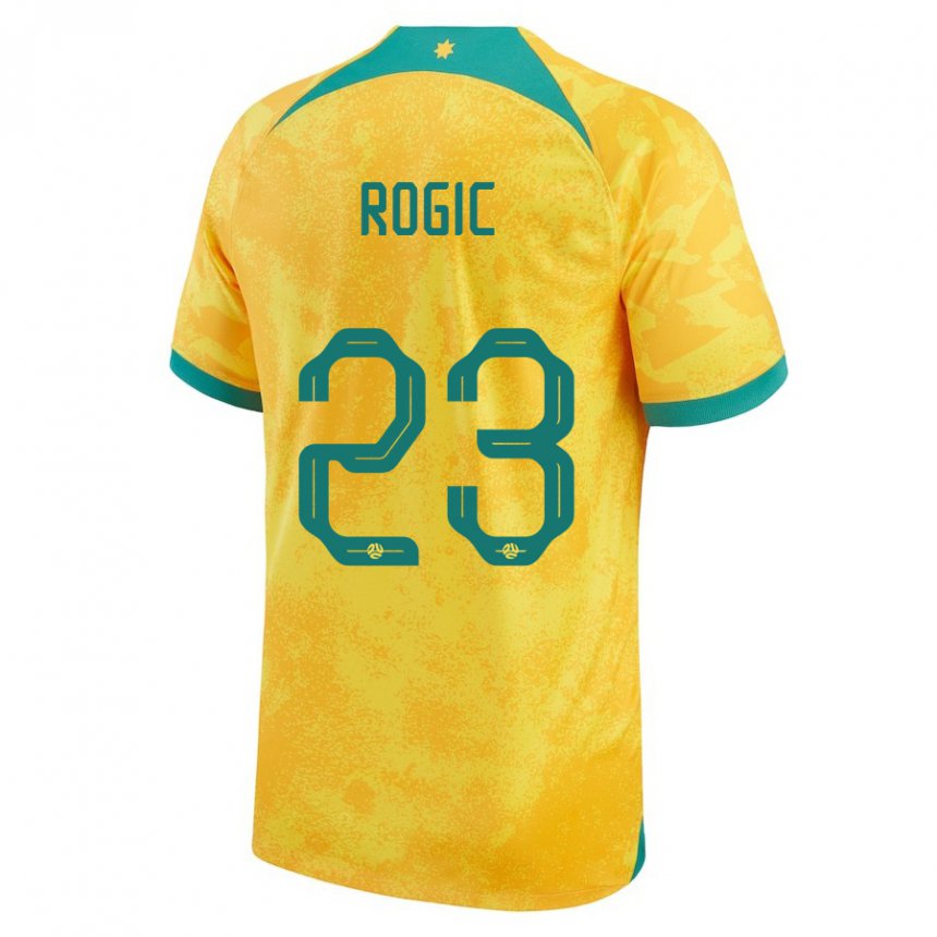 Hombre Camiseta Australia Tom Rogic #23 Dorado 1ª Equipación 22-24 La Camisa
