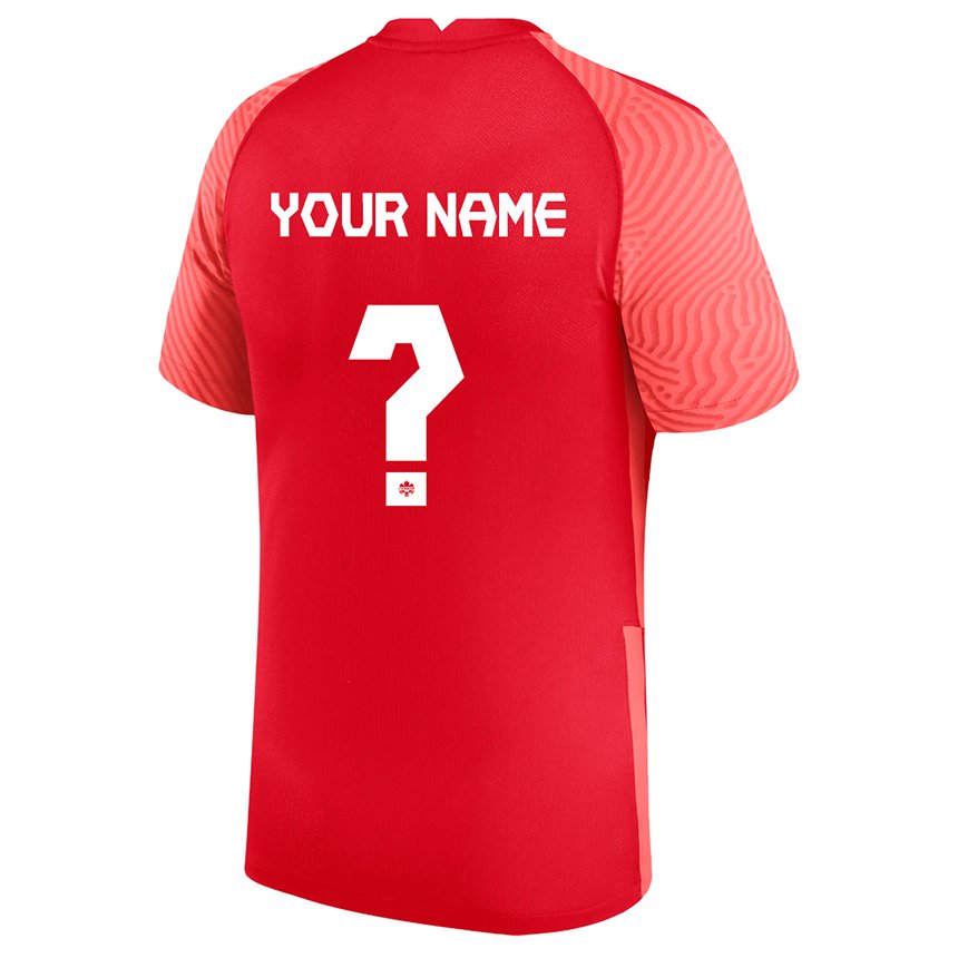 Hombre Camiseta Canadá Su Nombre #0 Rojo 1ª Equipación 22-24 La Camisa