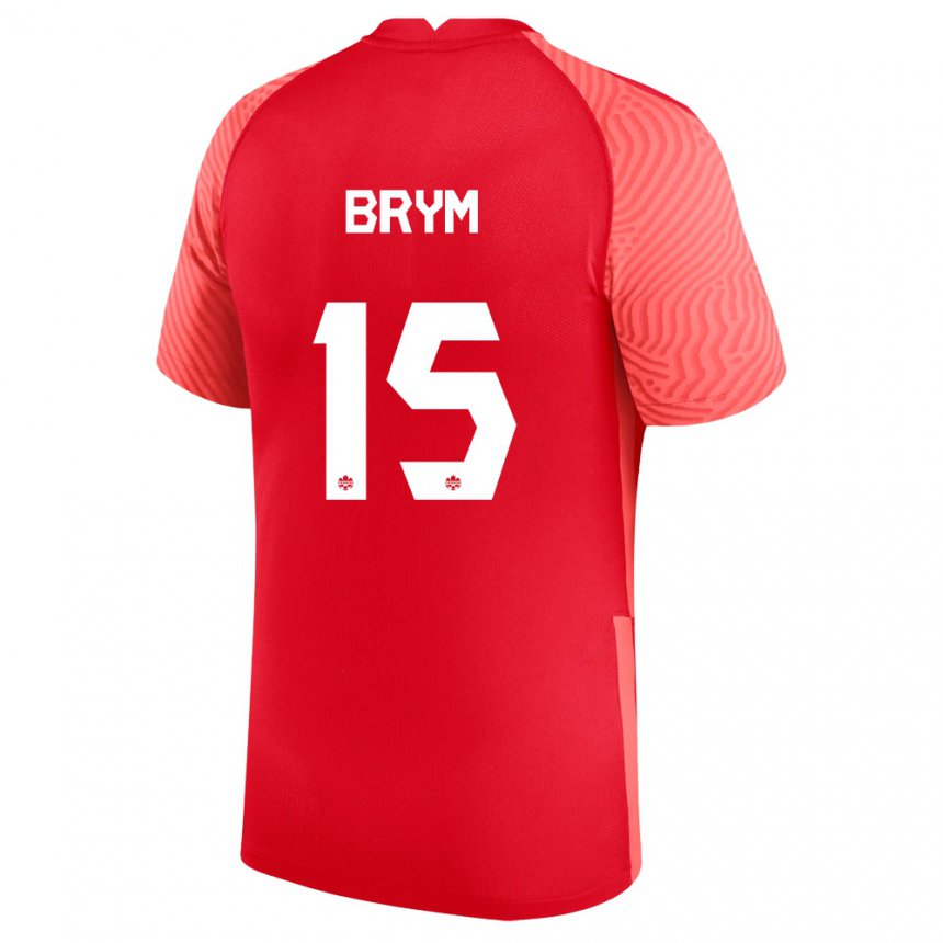 Hombre Camiseta Canadá Charles Andreas Brym #15 Rojo 1ª Equipación 22-24 La Camisa