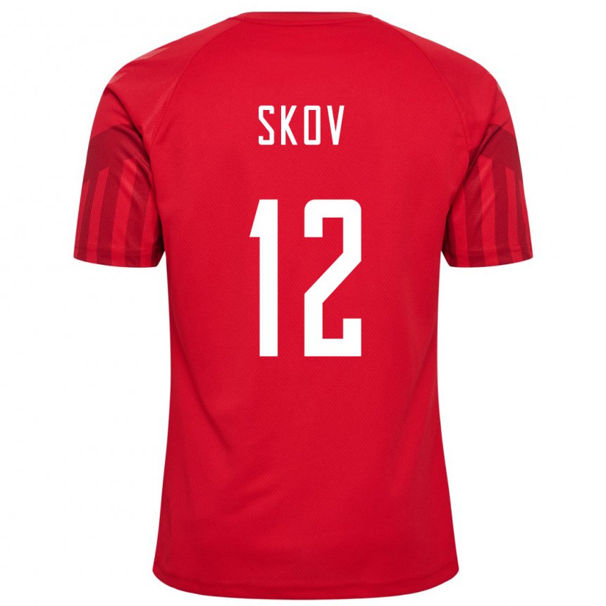 Hombre Camiseta Dinamarca Robert Skov #12 Rojo 1ª Equipación 22-24 La Camisa