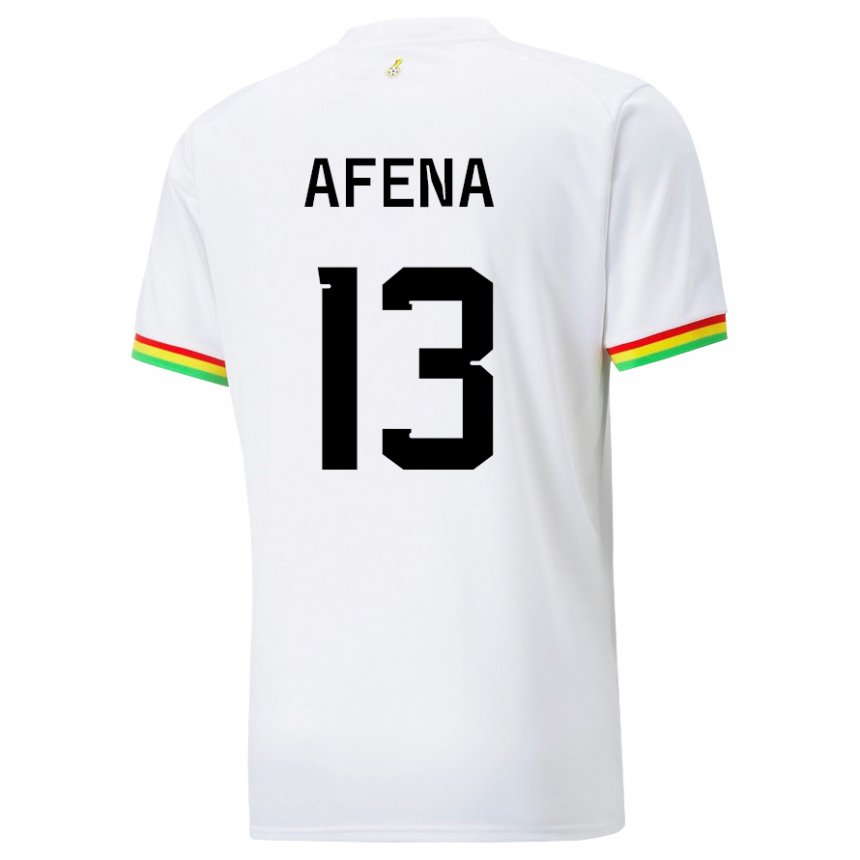 Hombre Camiseta Ghana Felix Afena-gyan #13 Blanco 1ª Equipación 22-24 La Camisa