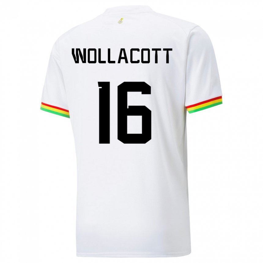 Hombre Camiseta Ghana Joe Wollacott #16 Blanco 1ª Equipación 22-24 La Camisa