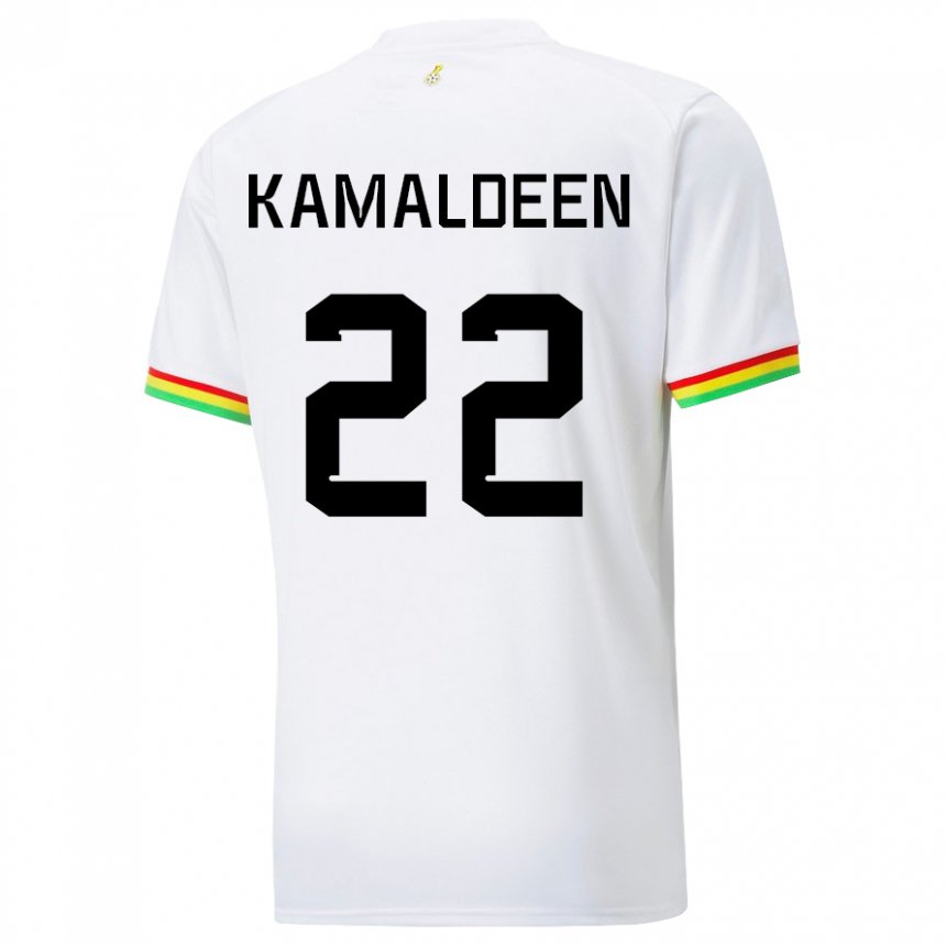 Hombre Camiseta Ghana Kamaldeen Sulemana #22 Blanco 1ª Equipación 22-24 La Camisa