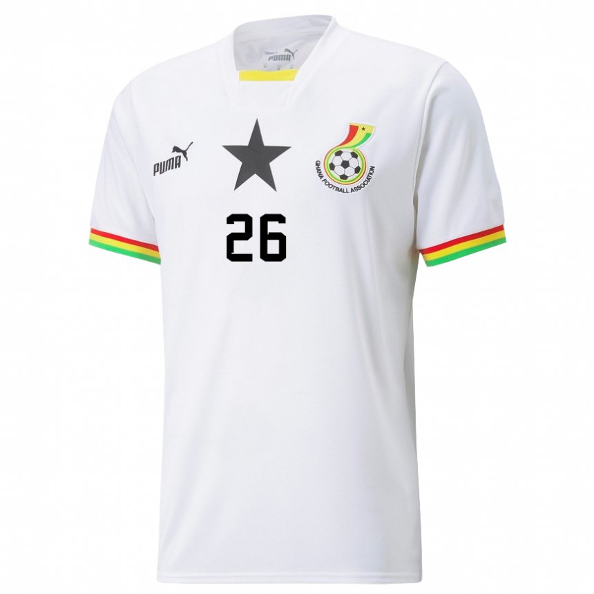Hombre Camiseta Ghana Alidu Seidu #26 Blanco 1ª Equipación 22-24 La Camisa