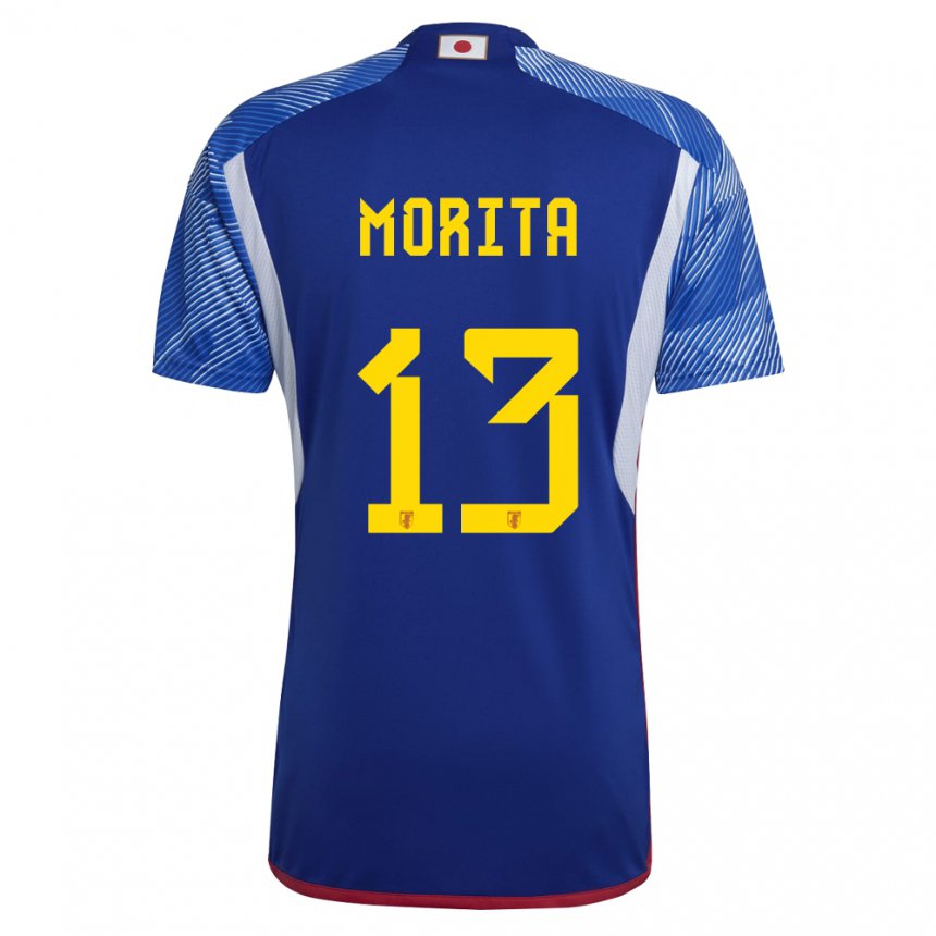 Hombre Camiseta Japón Hidemasa Morita #13 Azul Real 1ª Equipación 22-24 La Camisa