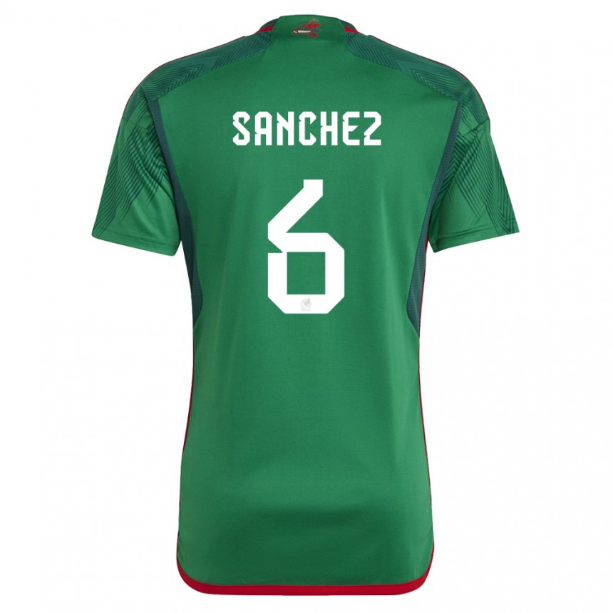 Hombre Camiseta México Erick Sanchez #6 Verde 1ª Equipación 22-24 La Camisa