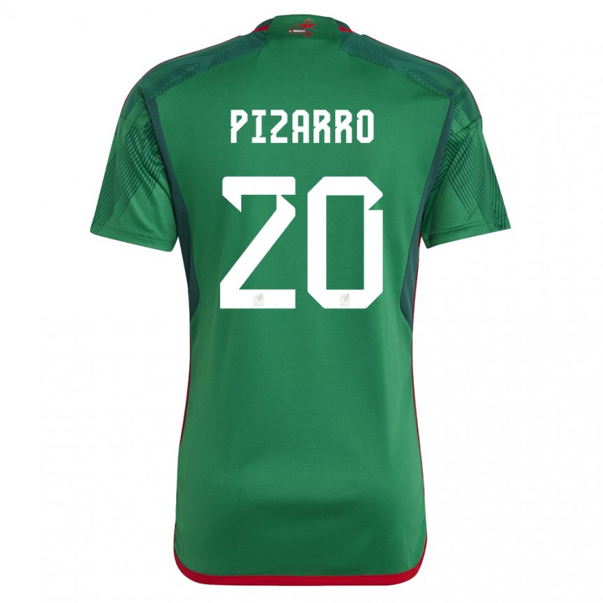 Hombre Camiseta México Rodolfo Pizarro #20 Verde 1ª Equipación 22-24 La Camisa