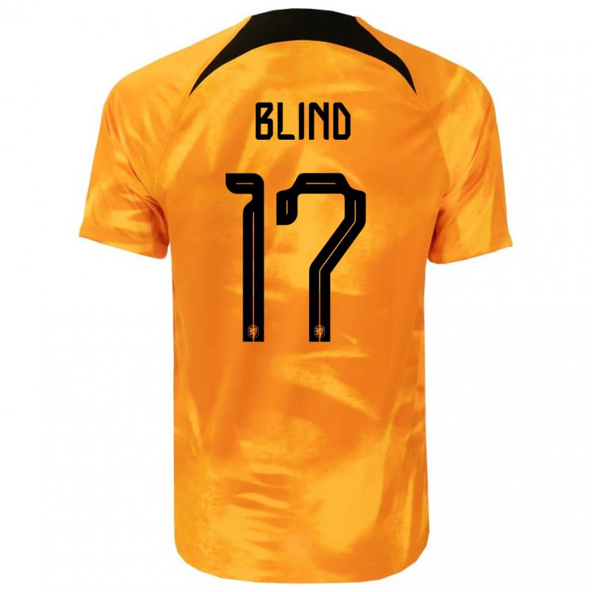Hombre Camiseta Países Bajos Daley Blind #17 Naranja Láser 1ª Equipación 22-24 La Camisa