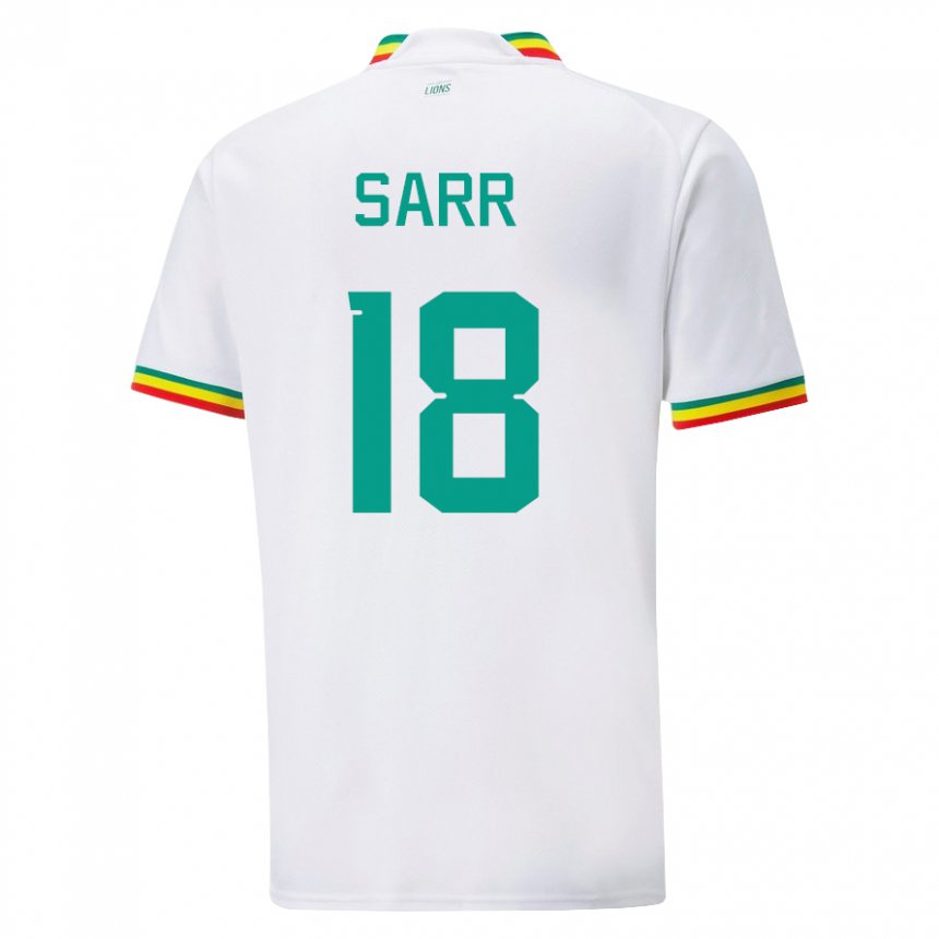 Hombre Camiseta Senegal Ismaila Sarr #18 Blanco 1ª Equipación 22-24 La Camisa