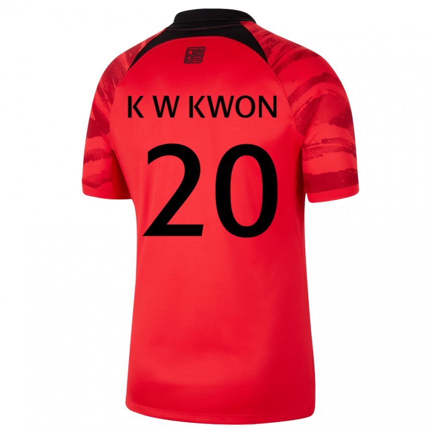 Hombre Camiseta Corea Del Sur Kyung-won Kwon #20 Rojo Volver 1ª Equipación 22-24 La Camisa
