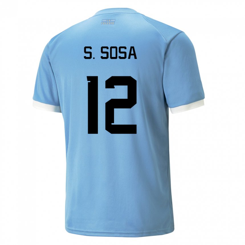 Hombre Camiseta Uruguay Sebastian Sosa #12 Azul 1ª Equipación 22-24 La Camisa