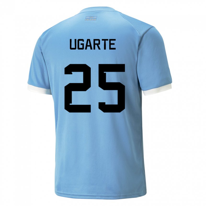 Hombre Camiseta Uruguay Manuel Ugarte #25 Azul 1ª Equipación 22-24 La Camisa